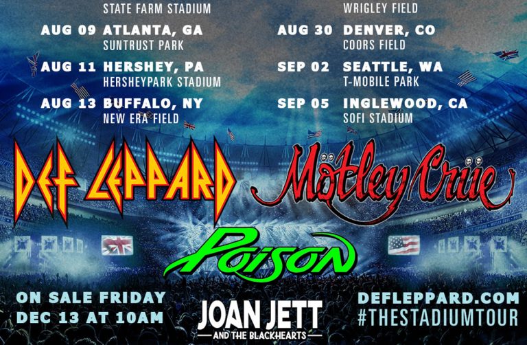 Some tickets still available for Def Leppard + Mötley Crüe + Poison