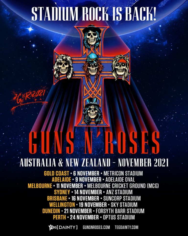 guns n roses tour new zealand