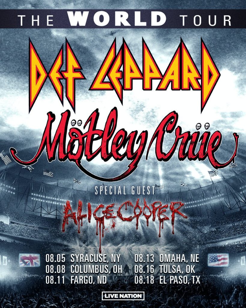 Alice Cooper To Join Def Leppard + Mötley Crüe on The World Tour